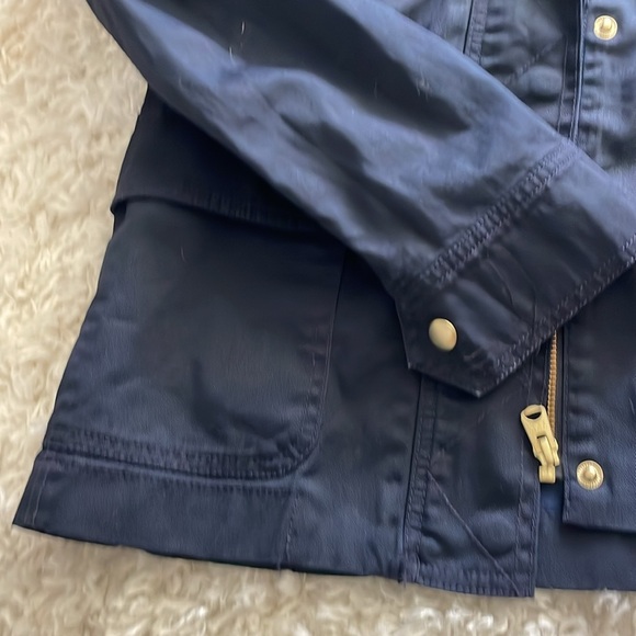 J.Crew Size Small Navy Jacket Zip Up Gold Accents New with tags - Picture 3 of 3
